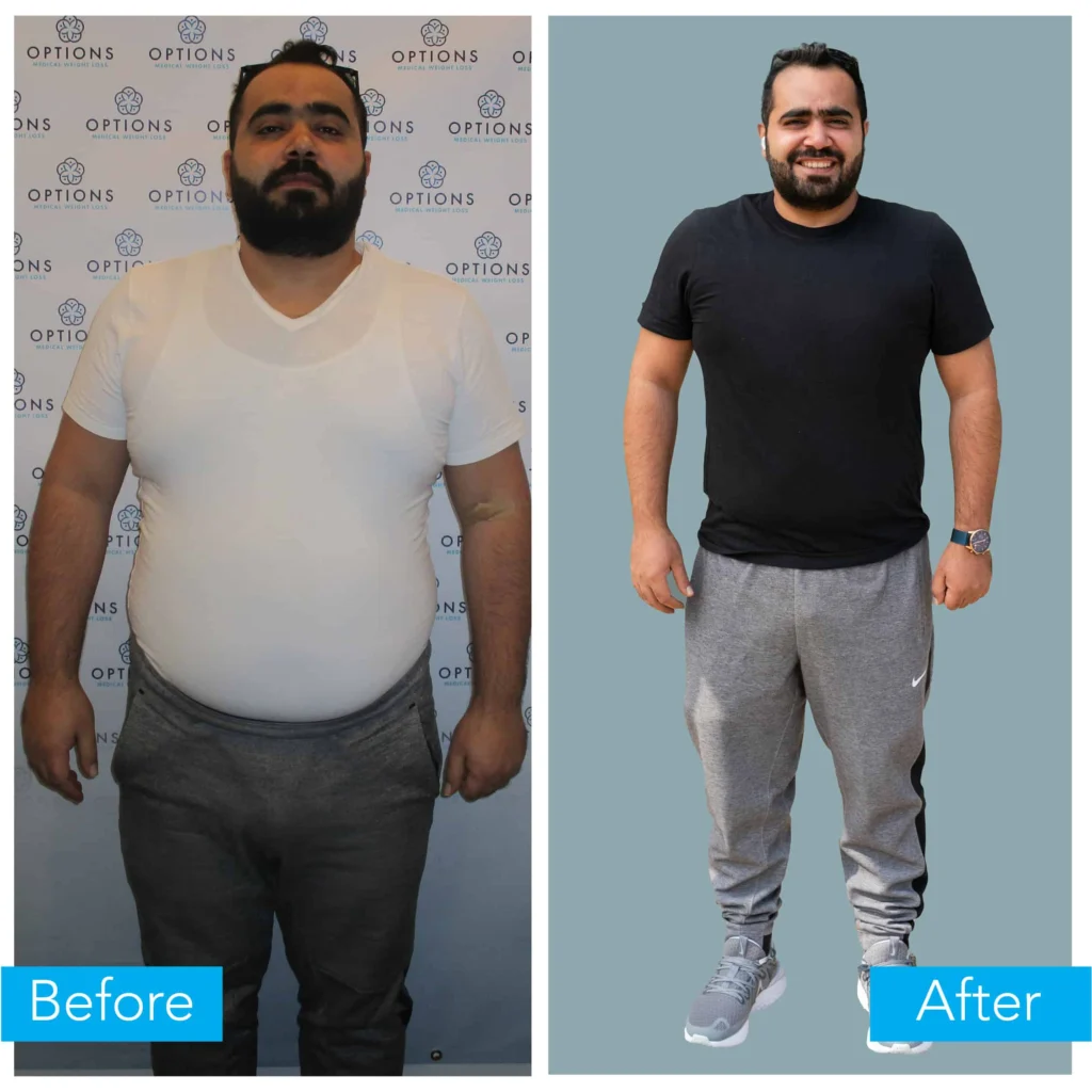 Mutaz's before and after.